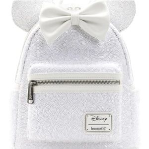 Loungefly‎ white sequin mini backpack